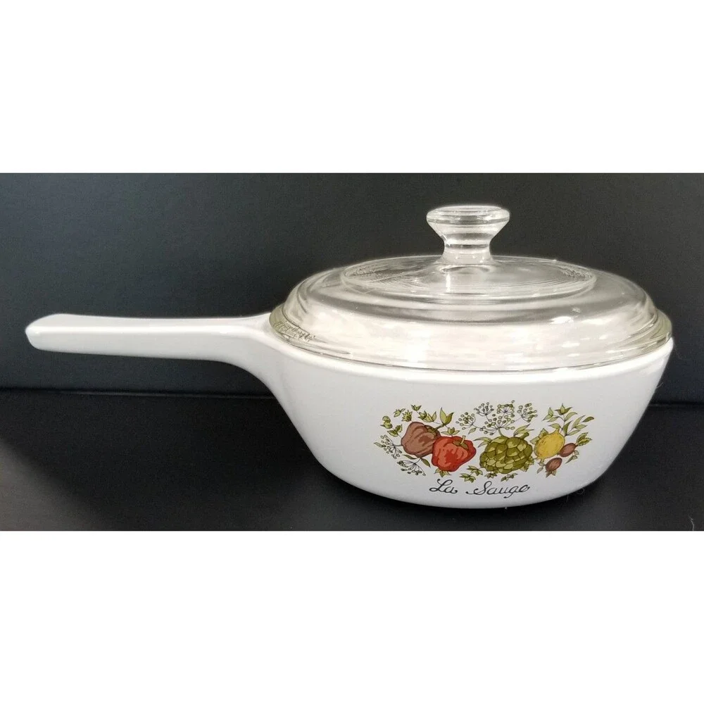 CorningWare Spice of Life La Sauge P‑81‑B 1 Pint Casserole Dish Vintage